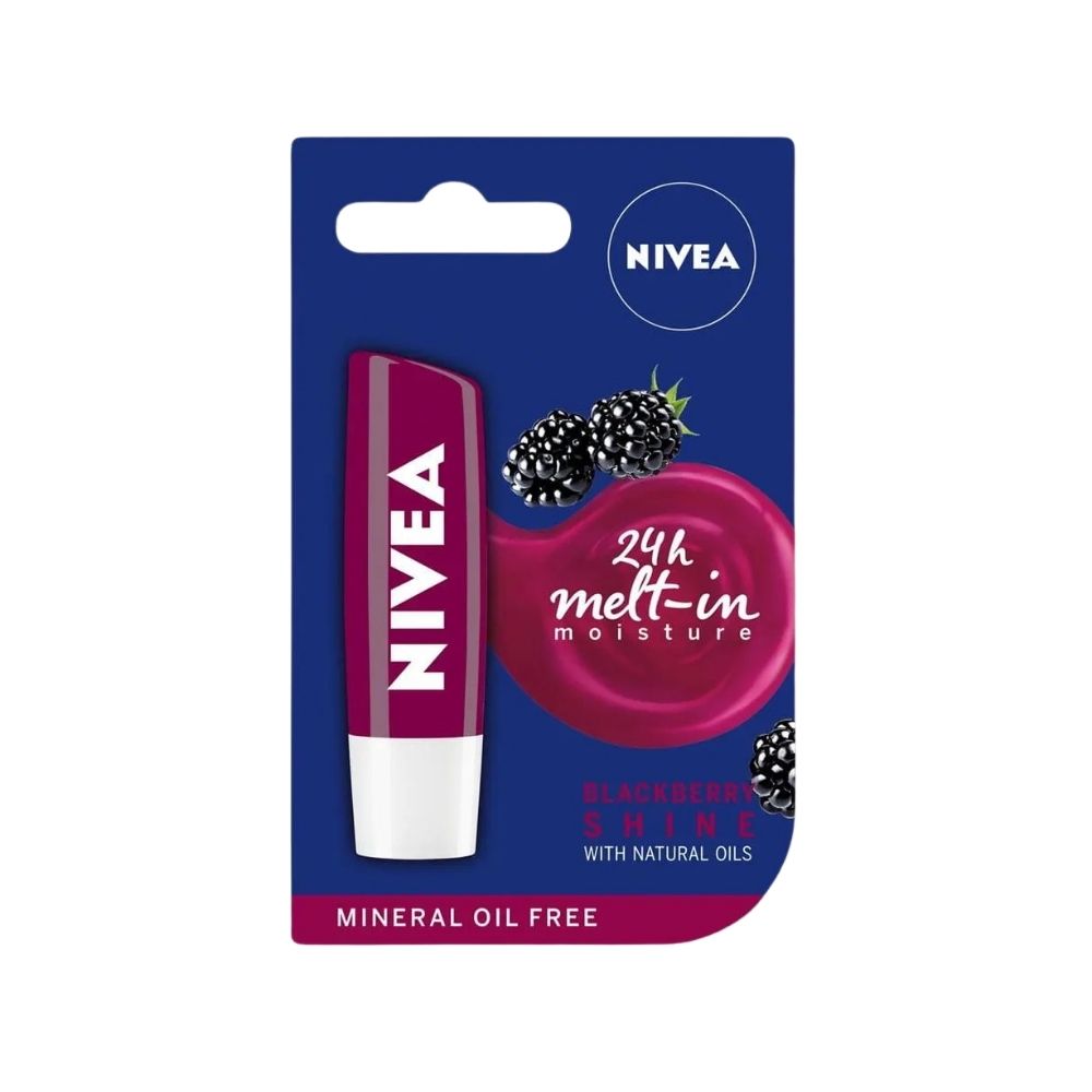 Nivea Blackberry Lip Balm and Gloss 4.8 gr - By Baano