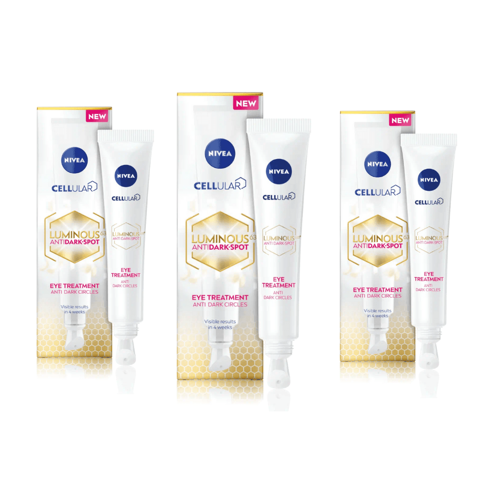 Nivea Cellular Luminous 630 Anti-Dark Circle SPF50 Eye Cream  15ml / 0.5 fl.oz - 3 Pack - By Baano