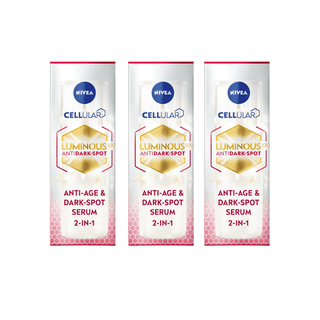 Nivea Luminous 630 Anti-Age & Dark Spot 2-in-1 Serum with Collagen Booster 30ml / 1 fl.oz - 3 Pack