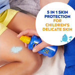 Nivea Sun Kids Protect & Care Coloured Sun Cream Spray SPF50+ 200ml / 6.8 fl.oz - 3 Pack - By Baano