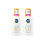 Nivea Sun Kids Sensitive Protect SPF 50+ Sun Lotion Spray 200ml / 6.8 fl.oz - 2 Pack Chivela