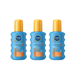 Nivea Sun Protect & Bronze Tan Activating Sun Cream Spray SPF50 200ml / 6.8 fl.oz - 3 Pack - By Baano