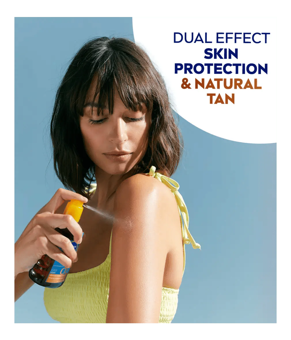 Nivea Sun Protect & Bronze Tan Activating Sun Cream Spray SPF50 200ml / 6.8 fl.oz - 2 Pack - By Baano