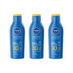 Nivea Sun Protect & Moisture Sun Cream Lotion SPF30 200ml / 6.8 fl.oz - 3 Pack - By Baano