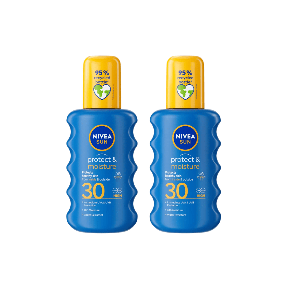 Nivea Sun Protect & Moisture Sun Cream Spray SPF30 200ml / 6.8 fl.oz - 2 Pack - By Baano