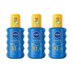 Nivea Sun Protect & Moisture Sun Cream Spray SPF30 200ml / 6.8 fl.oz - 3 Pack - By Baano