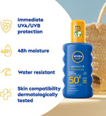Nivea Sun Protect & Moisture Sun Cream Spray SPF50+ 200ml / 6.8 fl.oz - 3 Pack - By Baano