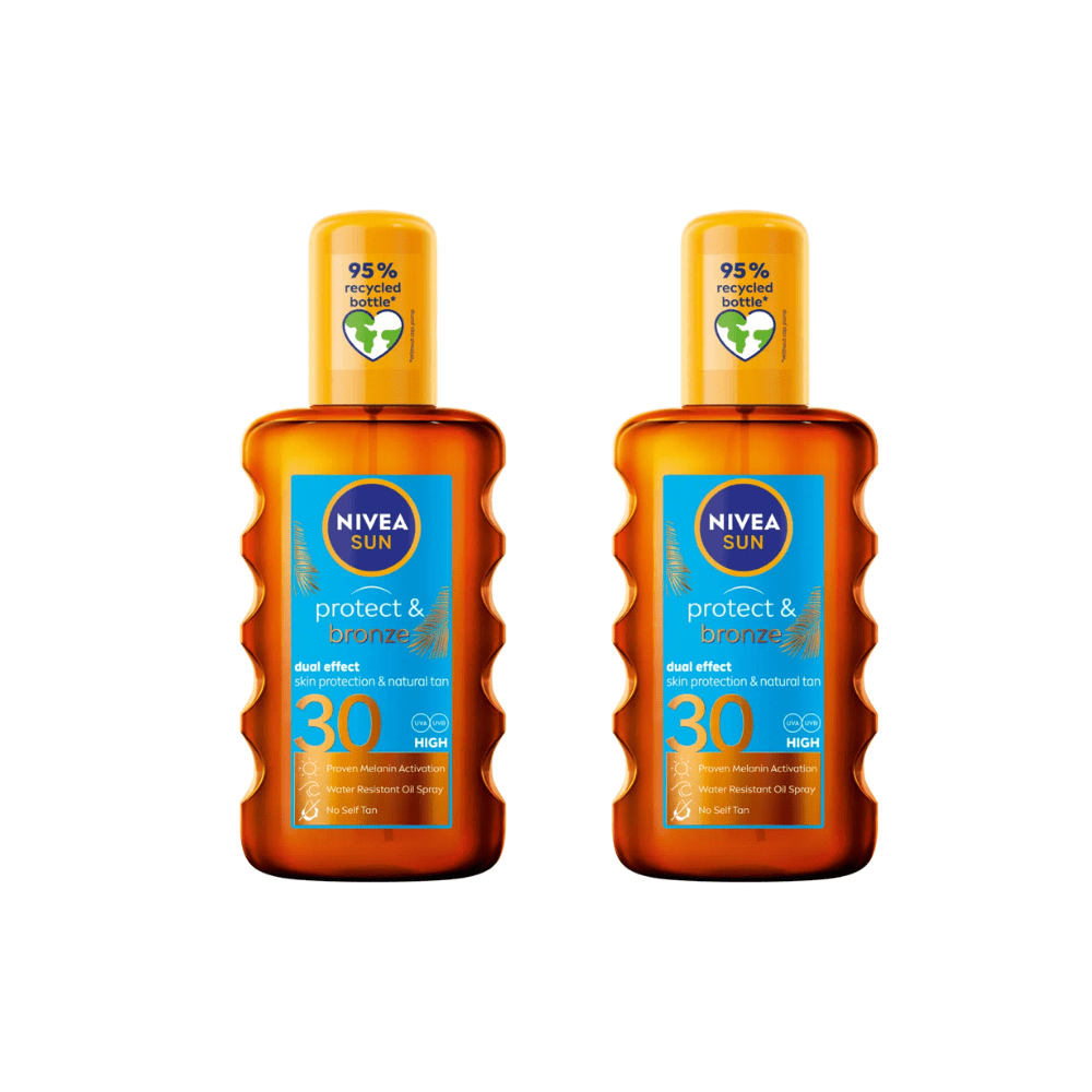 Nivea Sun Tan Activating Oil SPF30 Protect&Bronze 200ml / 6.8 fl.oz - 2 Pack Chivela