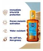 Nivea Sun Tan Activating Oil SPF30 Protect&Bronze 200ml / 6.8 fl.oz - 2 Pack Chivela