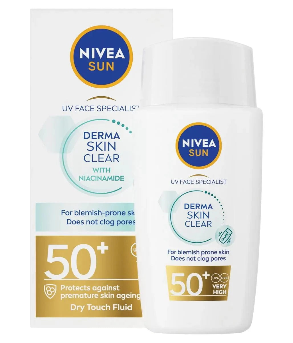 Nivea Sun UV Face Derma Blemish Control Anti-Blemish Complex Sun Fluid SPF50+ 40ml / 1.35 fl.oz - By Baano