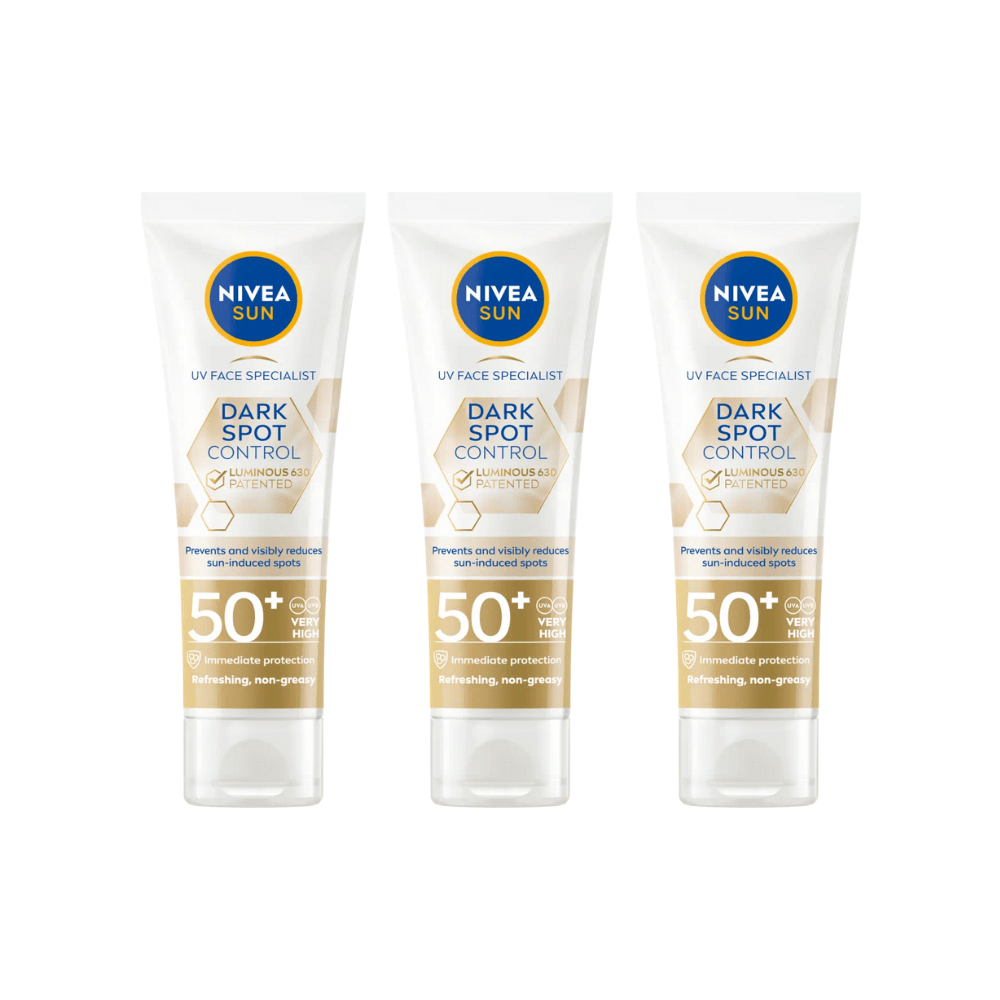 Nivea Sun UV Face Luminous 630 Spot Control Sun Fluid SPF50 40ml / 1.35 fl.oz - 3 Pack - By Baano