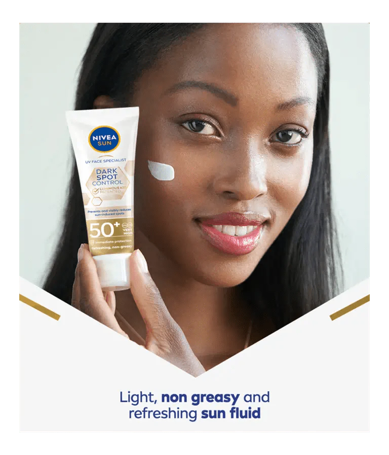 Nivea Sun UV Face Luminous 630 Spot Control Sun Fluid SPF50 40ml / 1.35 fl.oz - 2 Pack - By Baano