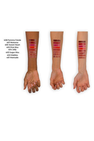 Note Cosmetics Mattemoist Lipgloss Semi Matte Satin Finish Liquid Lipstick-408 Femme Fatale