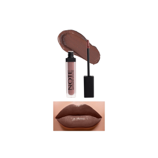Note Cosmetics Mattemoist Lipgloss Semi Matte Satin Finish Liquid Lipstick-412 Forever Nude