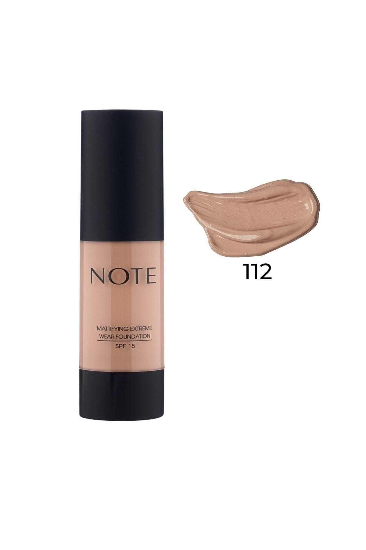 Note Cosmetics Mattifying Extreme Wear Foundation Matte Finish 112 Desert Beige