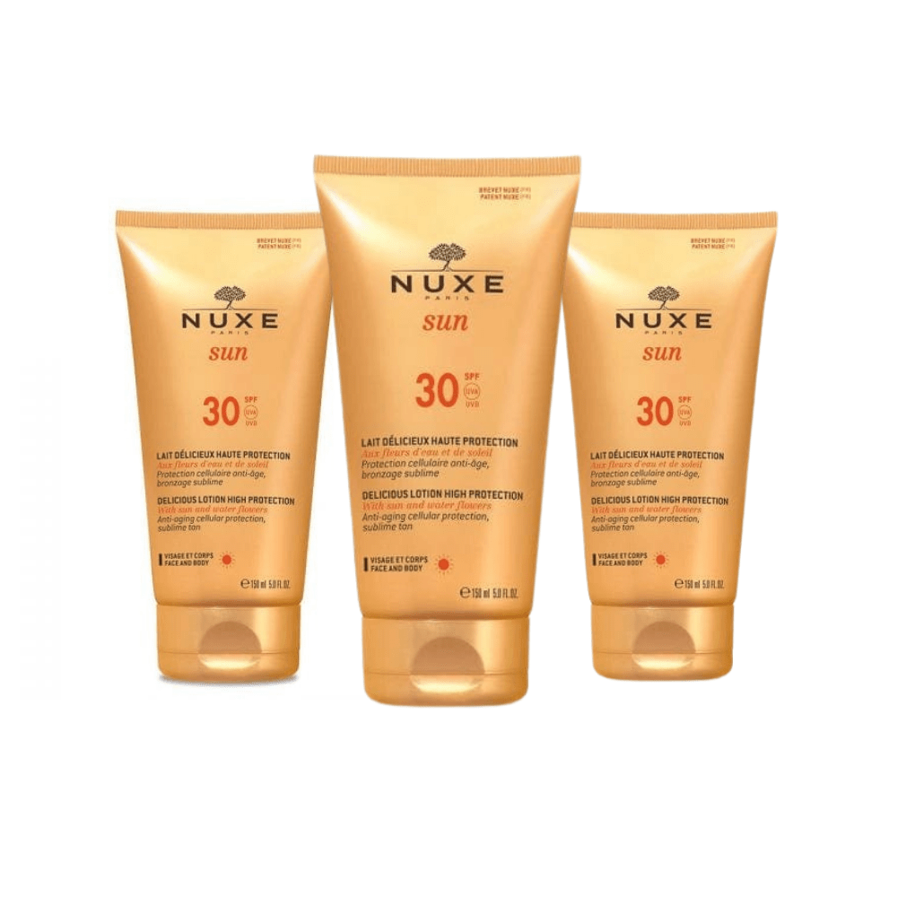 Nuxe Sun Lait Delicieux Protection Spf30 150ml 3 Pack - By Baano