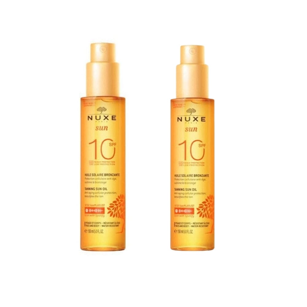 Nuxe Sun Tanning Oil Face & Body SPF10 150 ml 2 Pack - By Baano