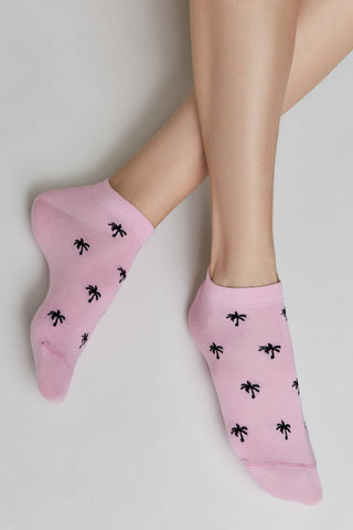Cotton Ankle Socks Conte Active - 589 Palm Trees - By Baano