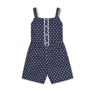 Scallop Trim Button Romper - Glamourous Grace