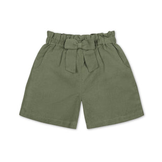 Linen Pull-On Paperbag Shorts - By Baano