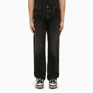 Black jeans with logo patch - By Baano