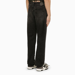 Black jeans with logo patch - By Baano