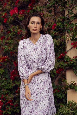 FLORAL WRAP DRESS