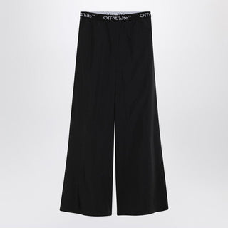 Wide Black Nylon Pants