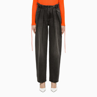 Black washed balloon jeans - By Baano