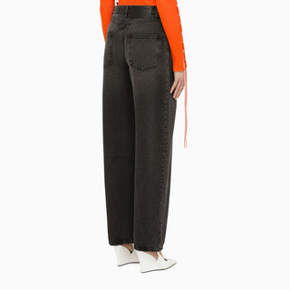 Black washed balloon jeans - By Baano