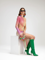 One-Shoulder Slit Dress with Cinched Waist For Women, Upper East Side, BYMANYC New York.