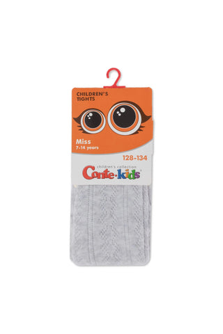 Conte-Kids Cotton Tights Miss 617 - Lace Pattern - By Baano