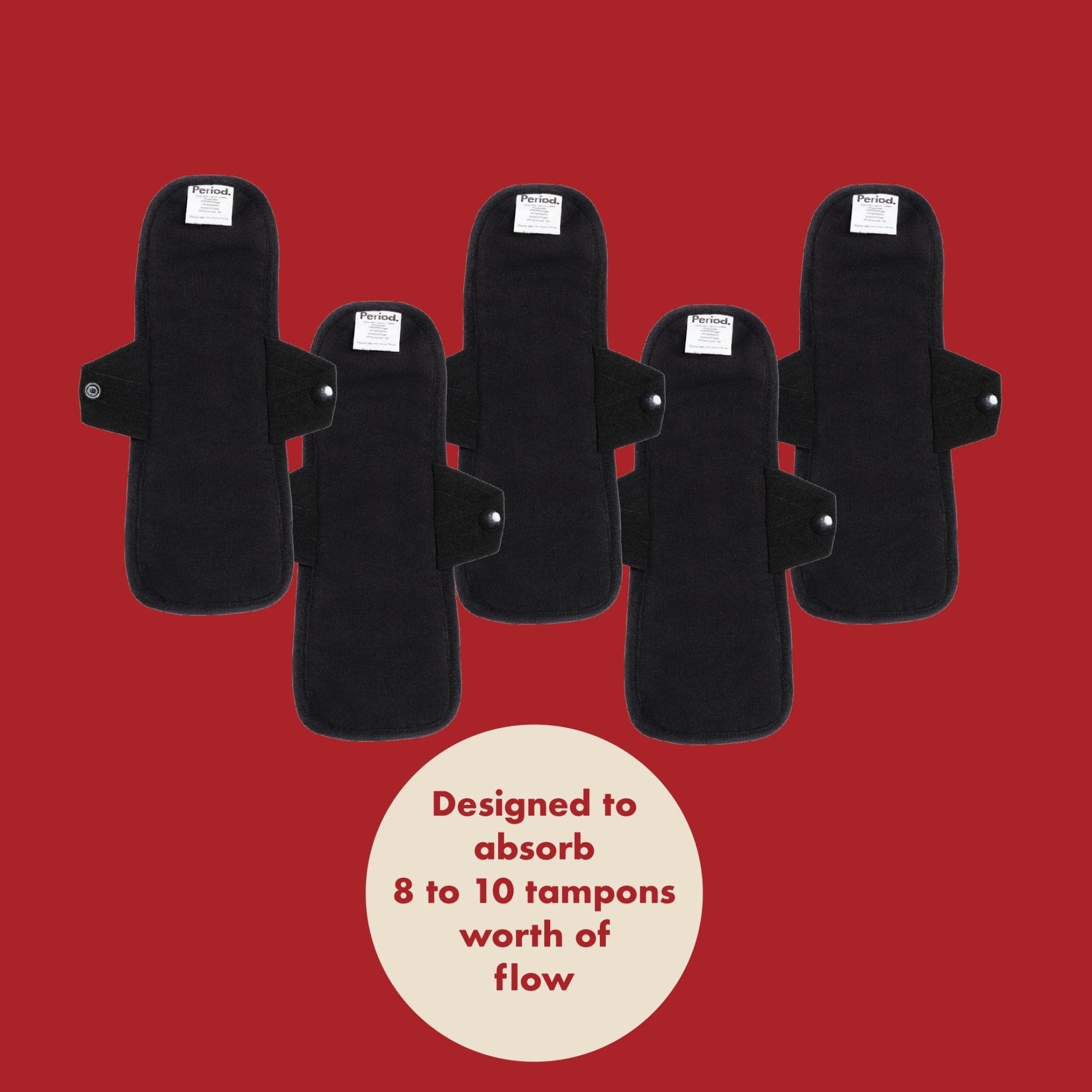 The Reusable Pad - 5 Piece Bundle. For Heavy Flows. - Glamourous Grace