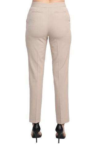 Philosophy Banded Waist Button Hook & Zipper Closure Side Pockets Viscose Blend Pant - Glamourous Grace