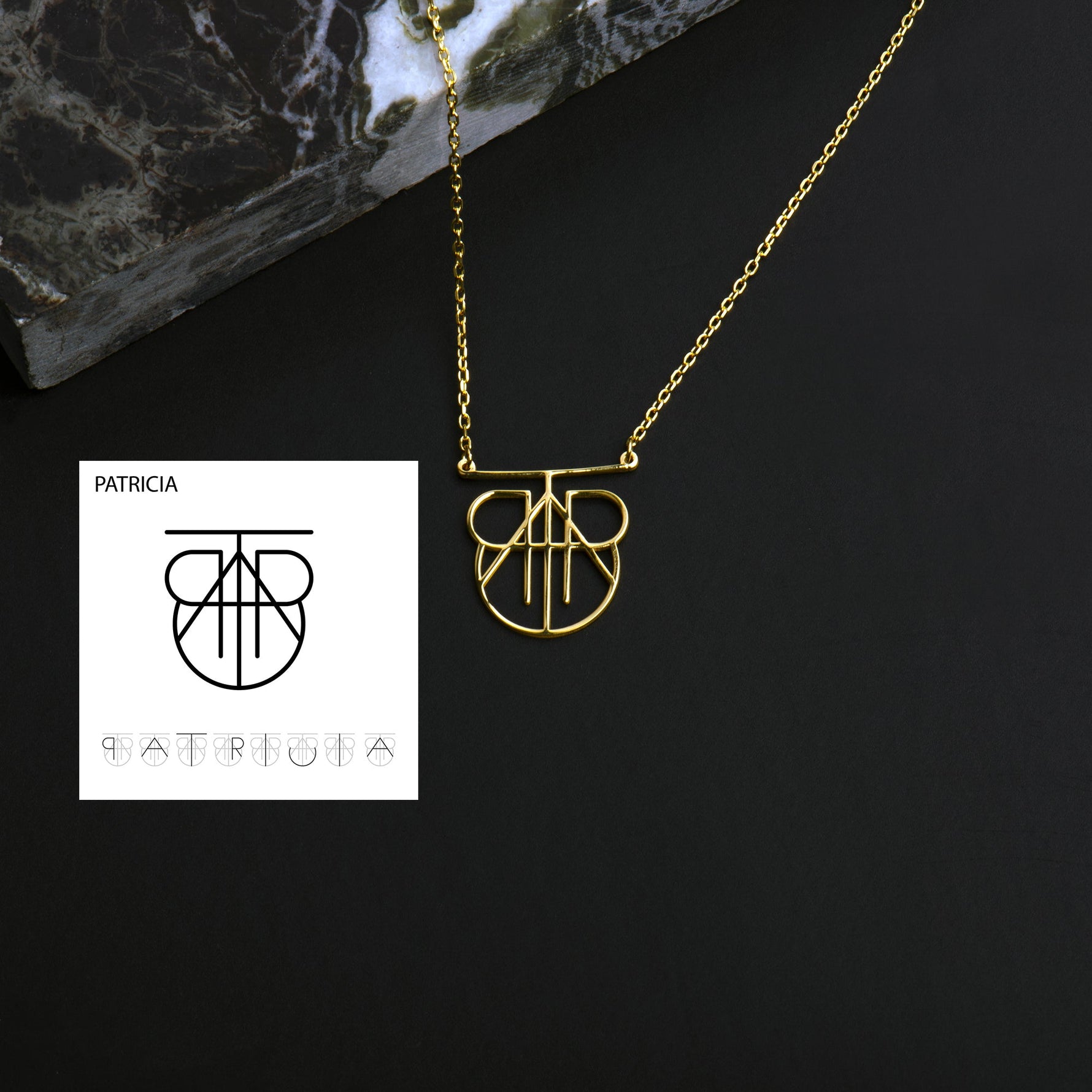 Patricia Name Logo Necklace