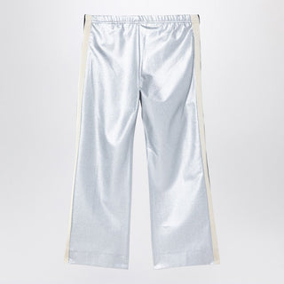 Silver Trousers With Logo