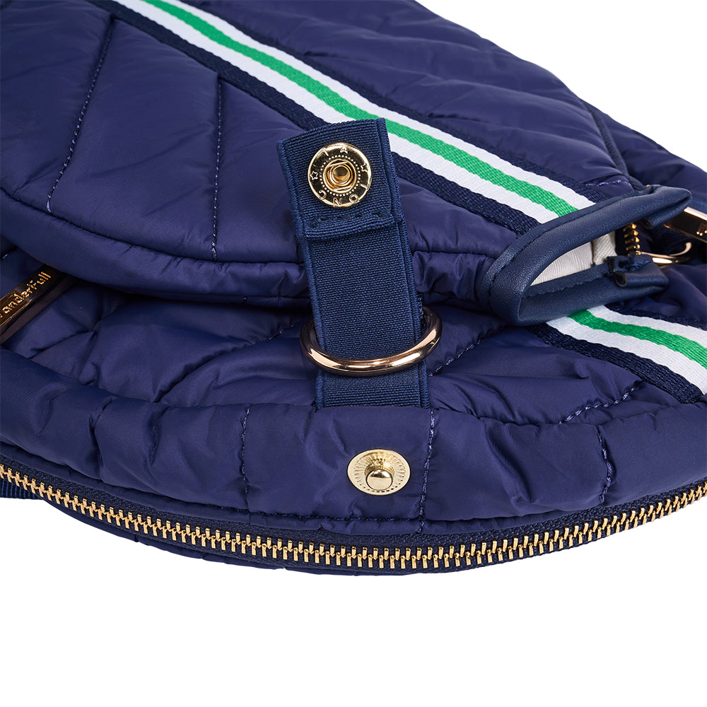 Pickleball HydroSling Bag with Removable Racquet Cover- Navy Matte with Stripe