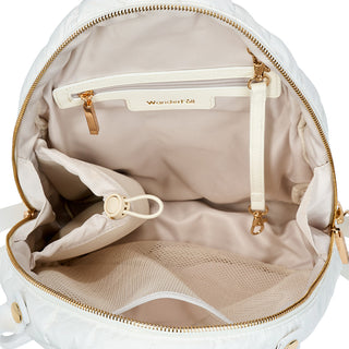 Pickleball HydroSling Bag with Removable Racquet Cover- White Ripstop with Stripe