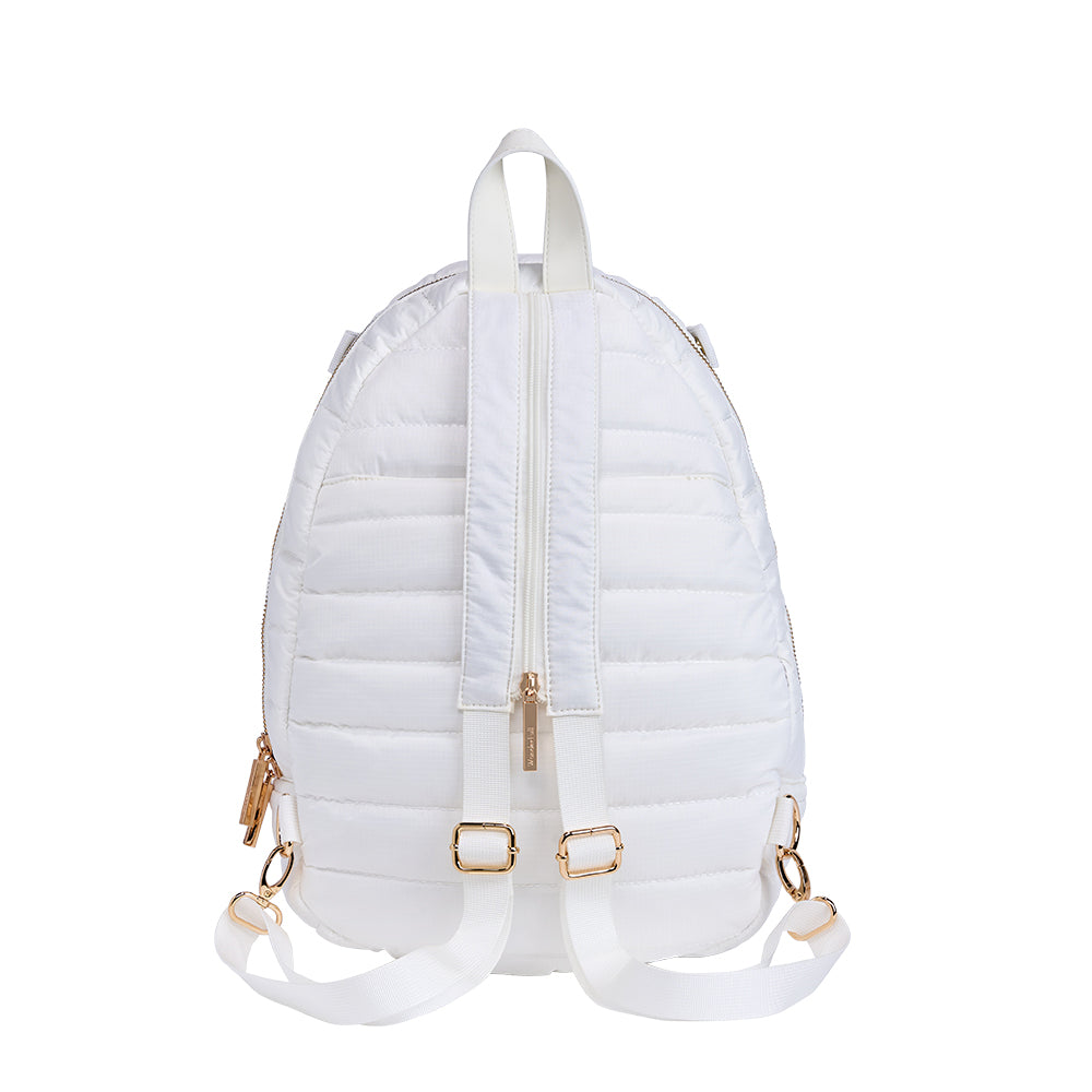 Pickleball HydroSling Bag with Removable Racquet Cover- White Ripstop with Stripe