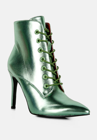 Piet Metallic Stiletto Ankle Boot