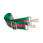HydroBag® Handle™ - Bright Pink with Pink and Green Striped Strap