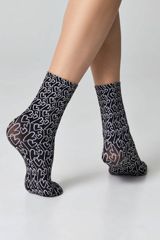 Dense Socks Conte Fantasy - "Love" Designs - By Baano