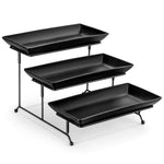 3 Tier Black Server With Plates