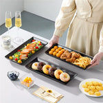 3 Tier Black Server With Plates