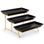 3 Tier Black Server With Plates