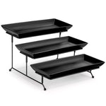 3 Tier Black Server With Plates