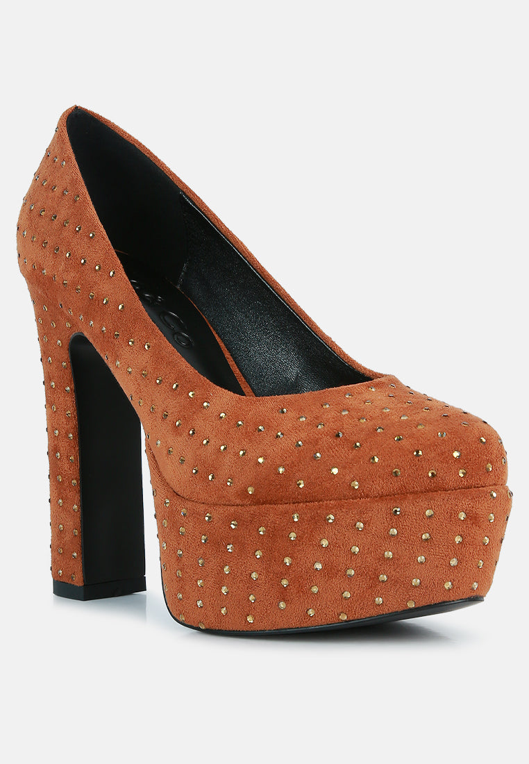 Poppins Glinting Platform High Pumps London Rag International