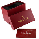 Women's 30mm Red Modern Calfskin Leather Strap Watch Peugeot Watches