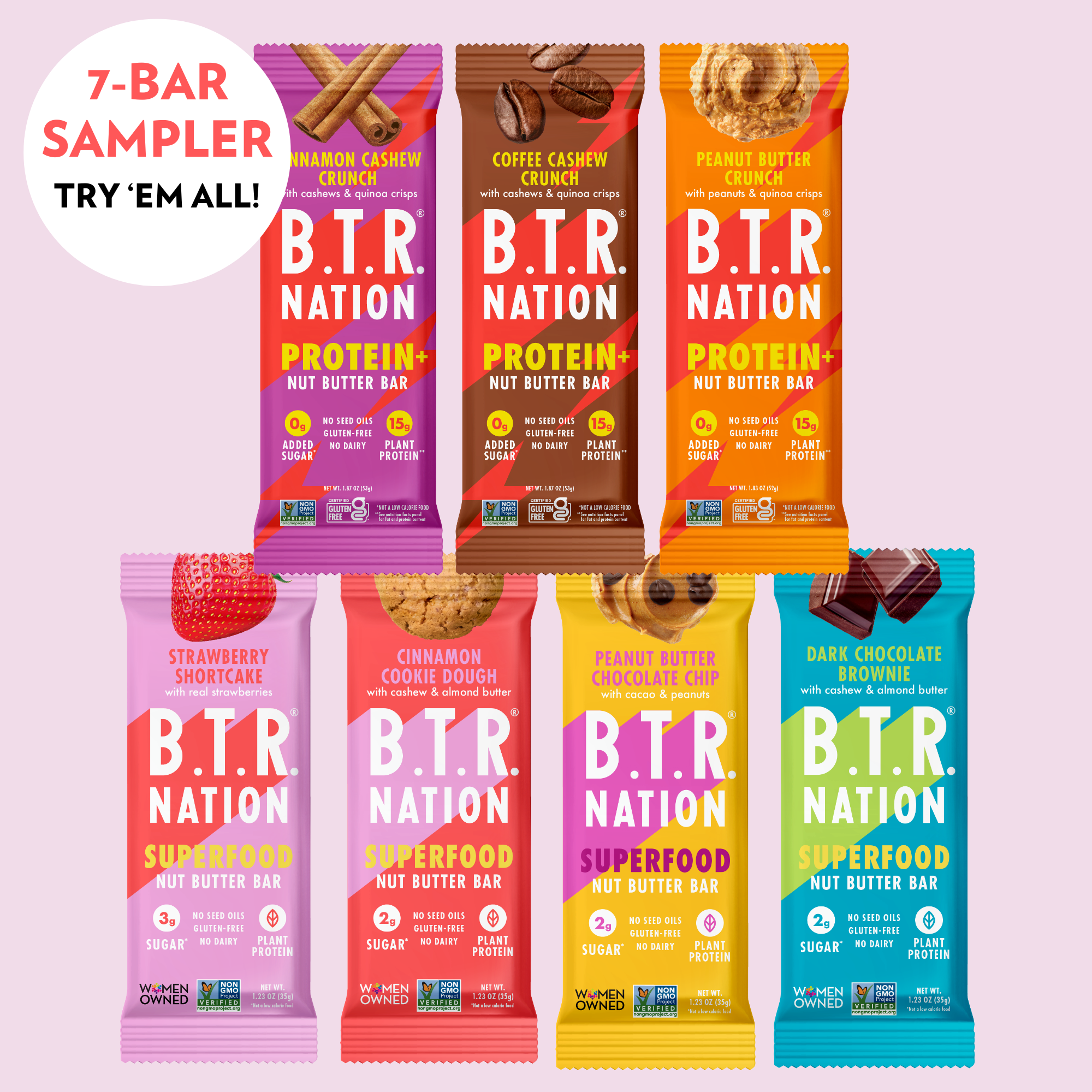 THE TRY 'EM ALL STARTER SAMPLER (ALL 7 BARS!)