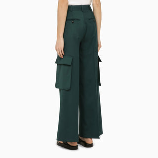 Forest Green Wool Trousers - By Baano